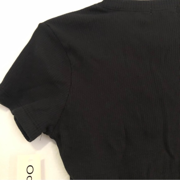 ⚡️⚡️Occasion Short Sleeve Top Black BONITA Ribbed Size Medium - Picture 5 of 9